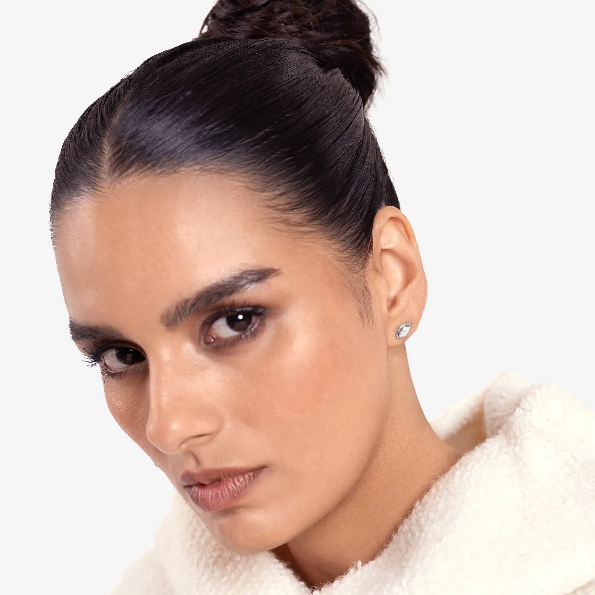 Marquise Textured Organic Earring