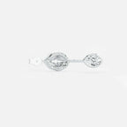 Lab Grown Diamond Marquise Textured Organic Earring in White Gold – View 4 | JAUR