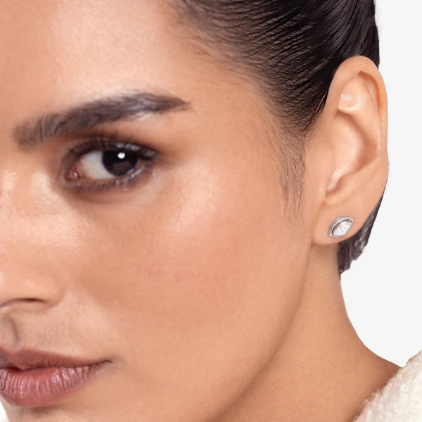 Marquise Textured Organic Earring