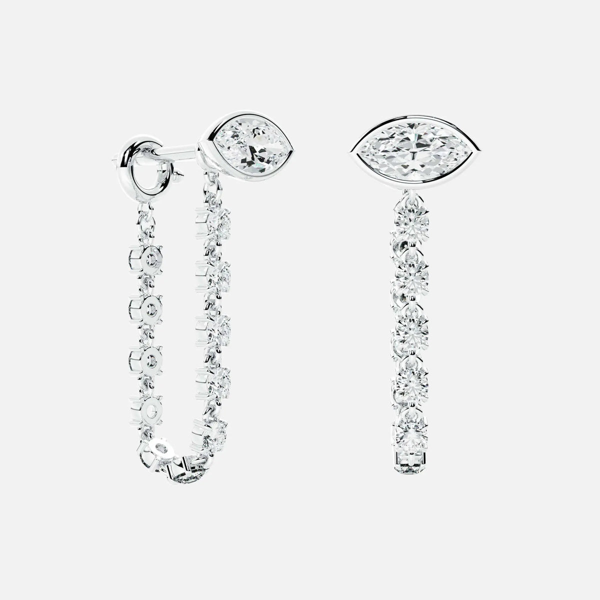 Midi Diamond Dangle Earring JAUR