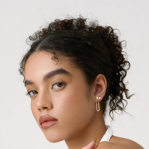 Midi Diamond Dangle Earring - Marquise Base