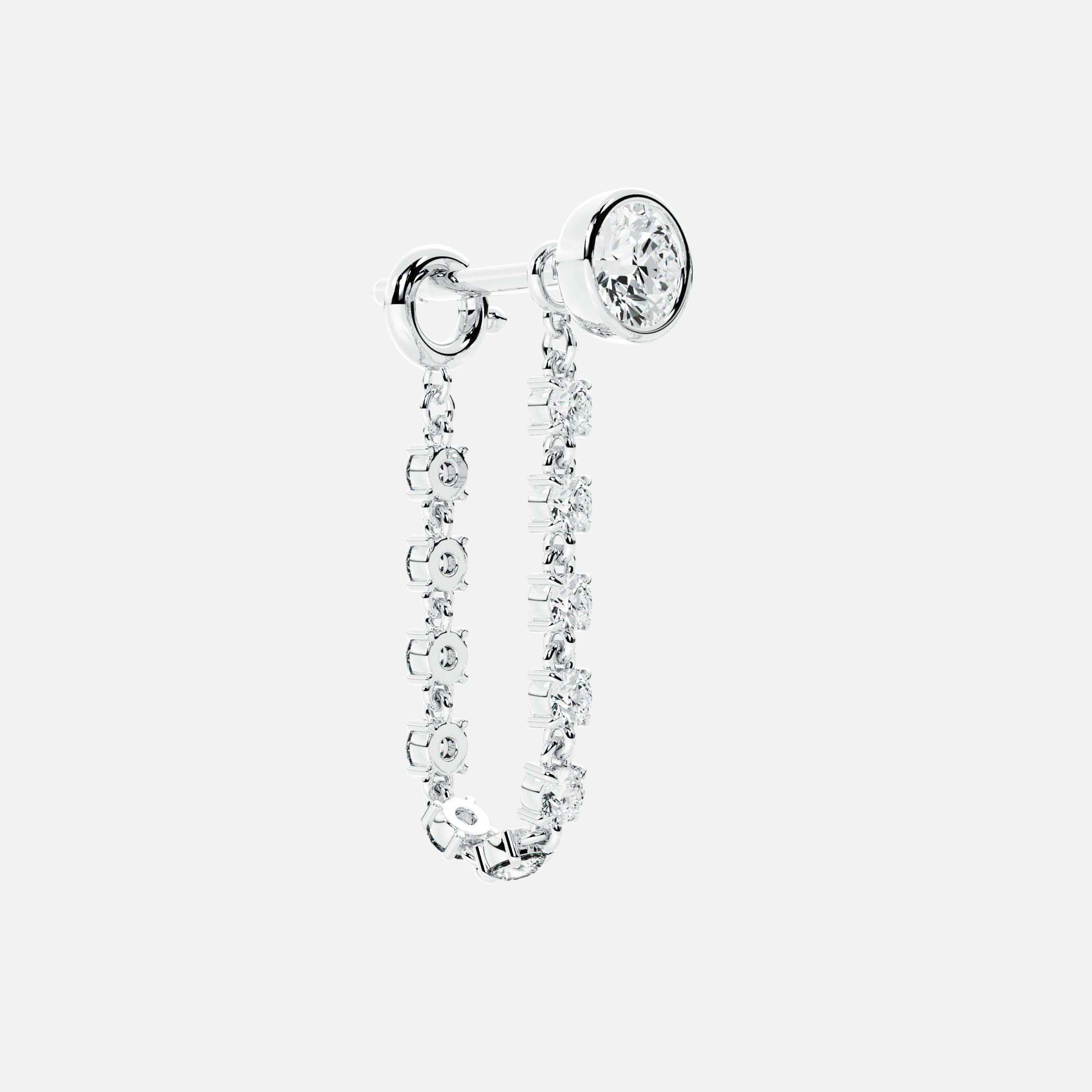 Midi Diamond Dangle Earring