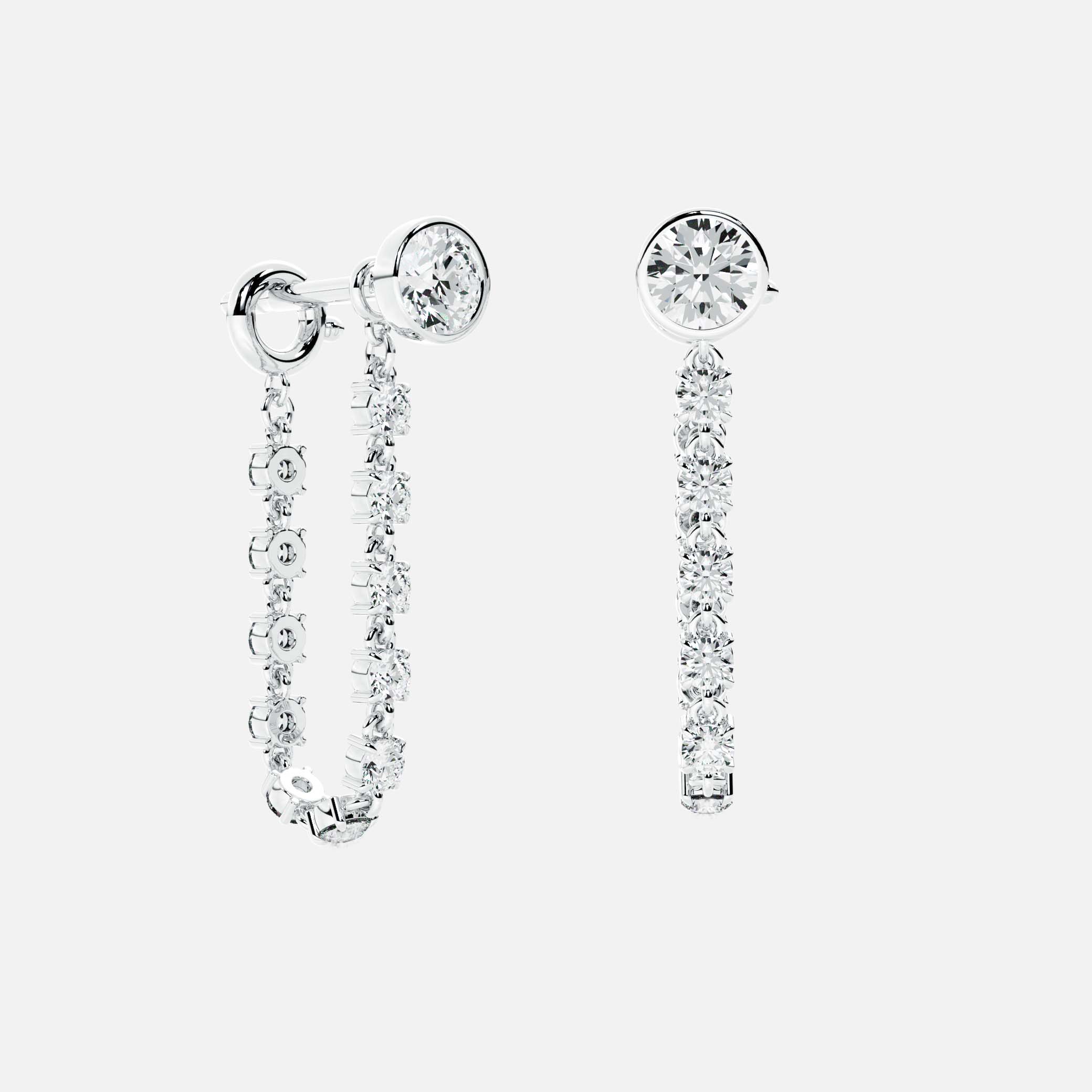 Midi Diamond Dangle Earring