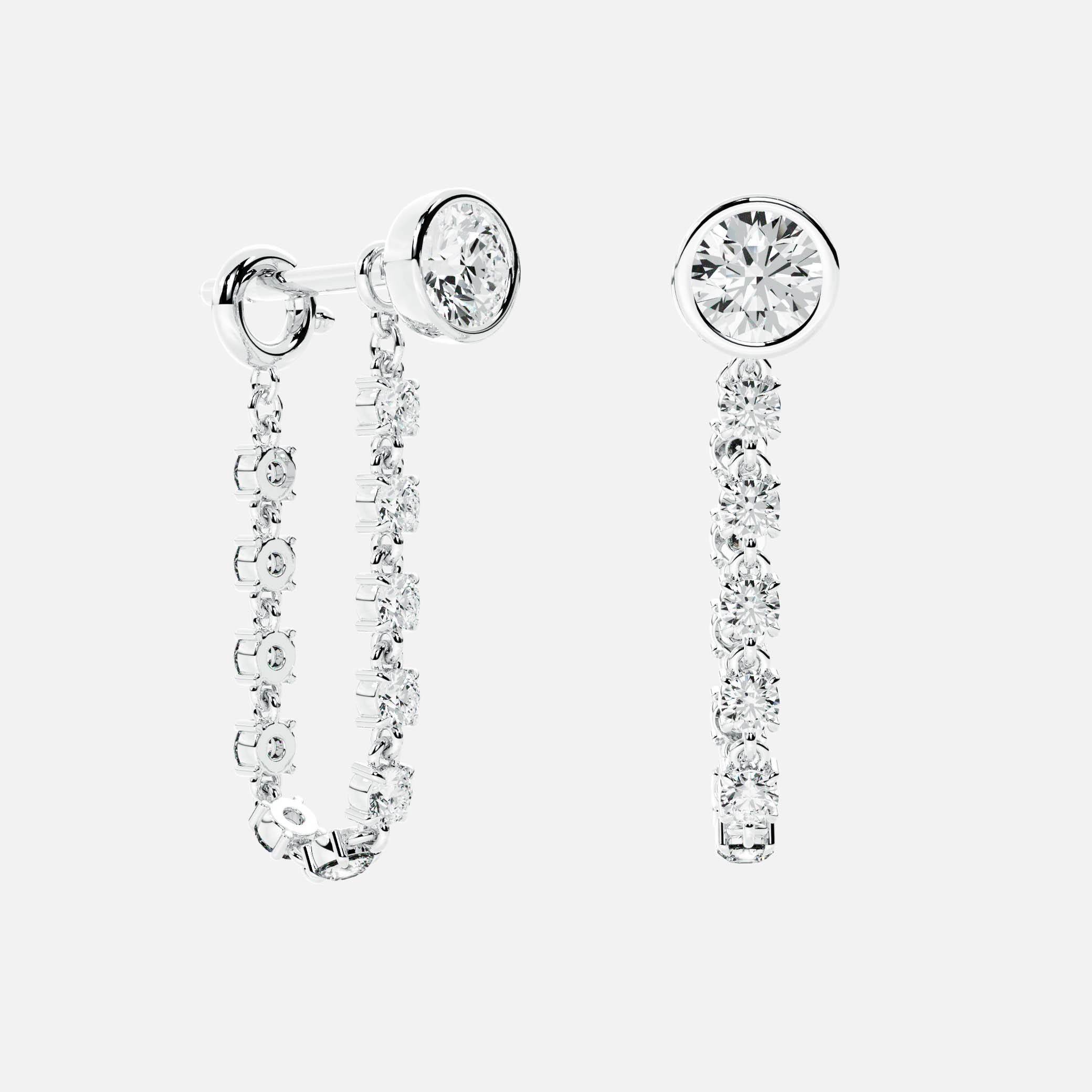 Midi Diamond Dangle Earring