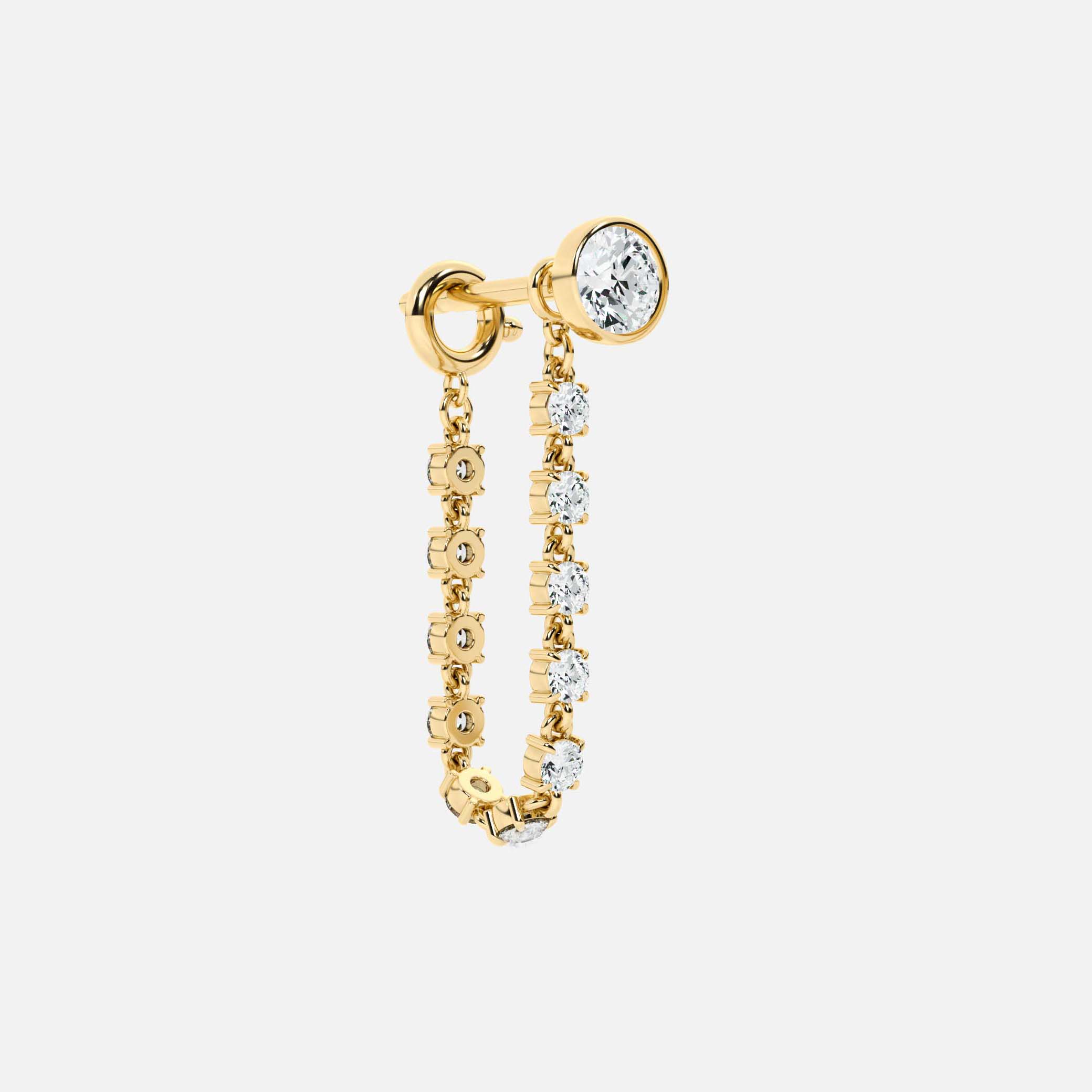 Midi Diamond Dangle Earring