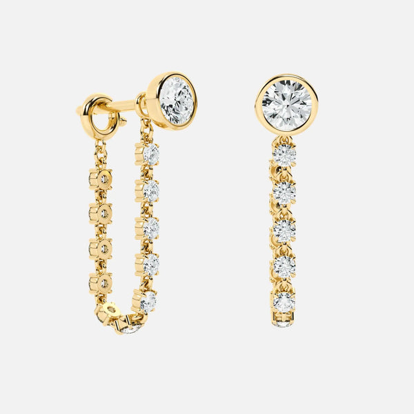 Midi Diamond Dangle Earring JAUR