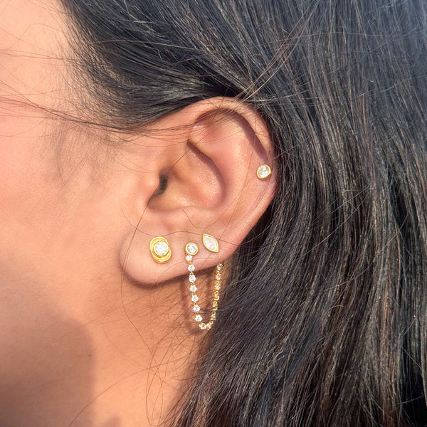 Midi Diamond Dangle Earring JAUR