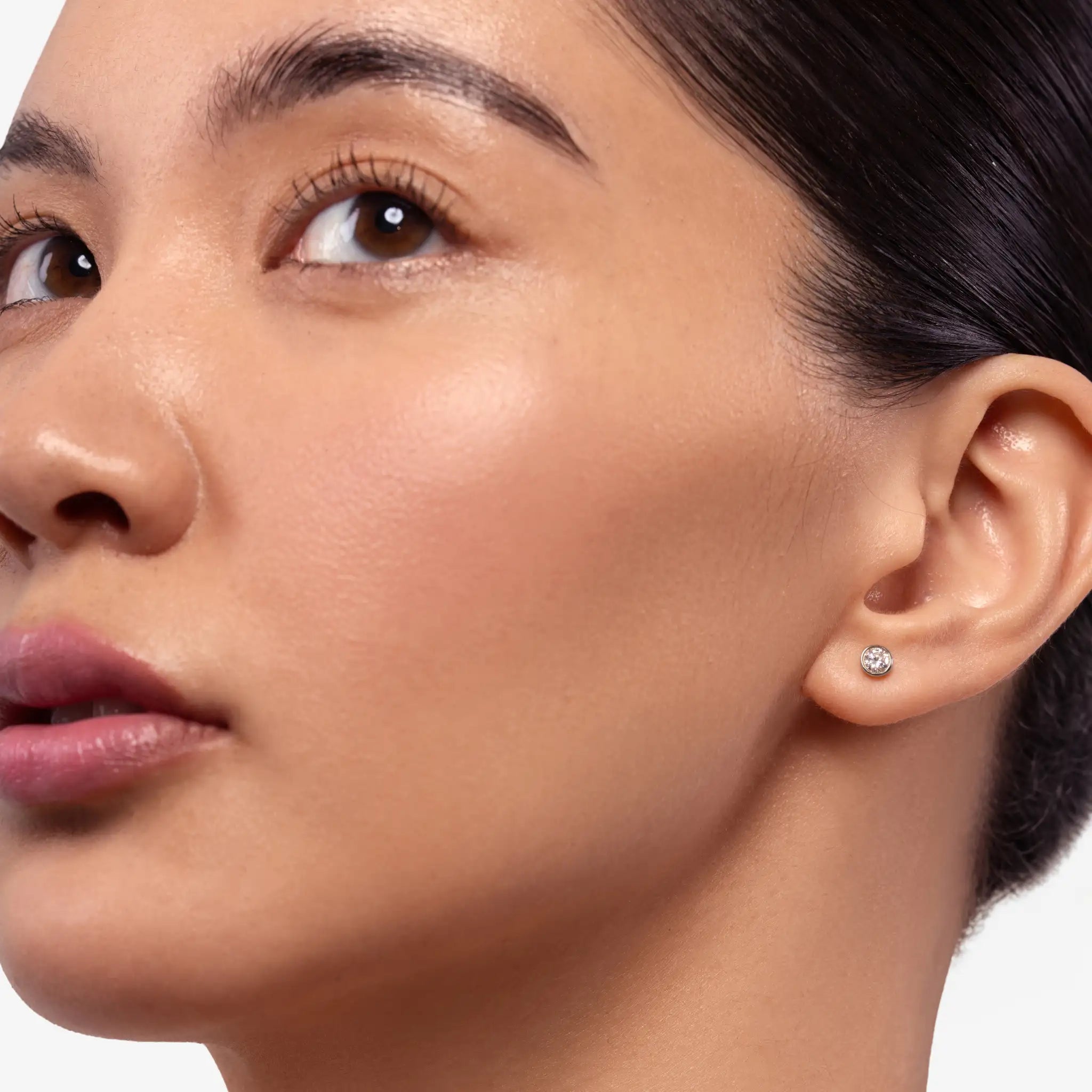 Midi Round Diamond Stud