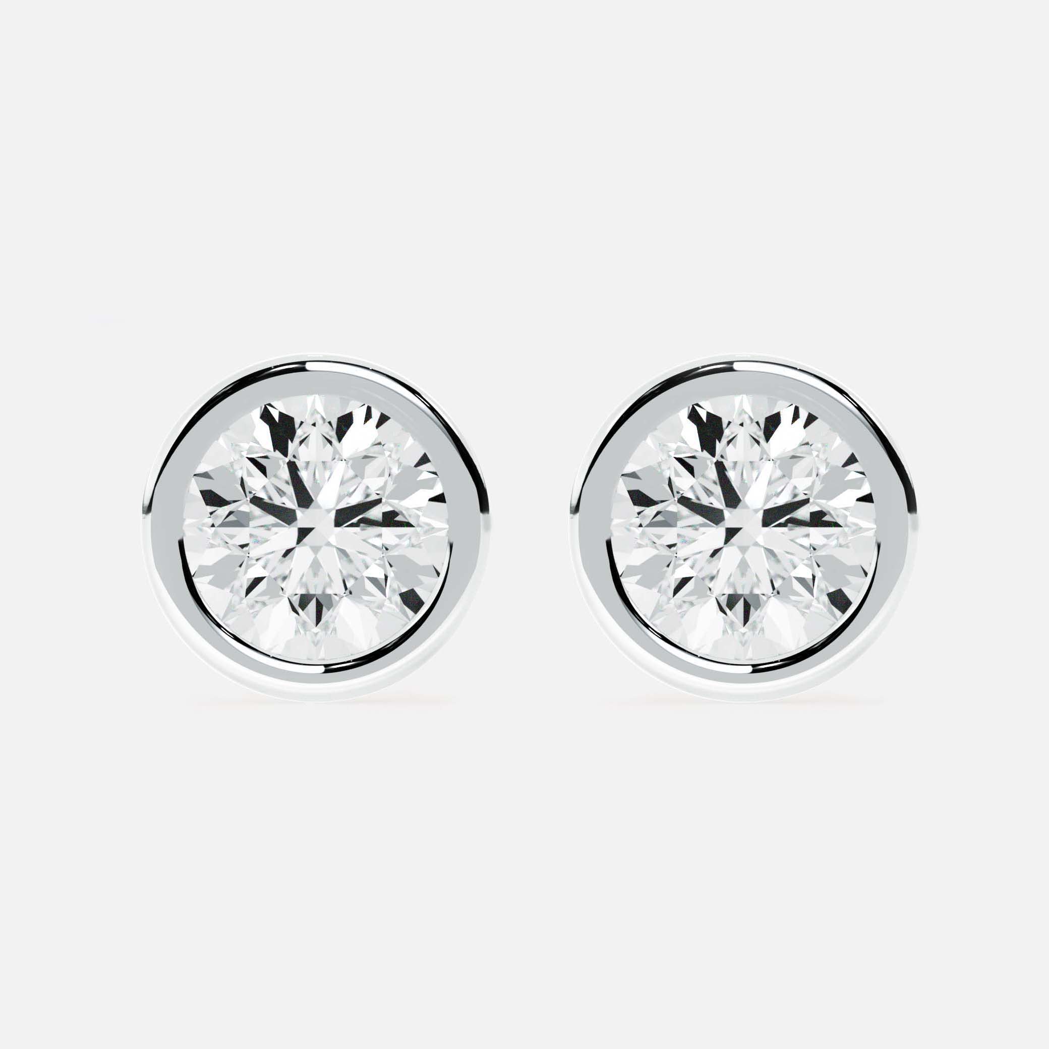 Midi Round Diamond Stud