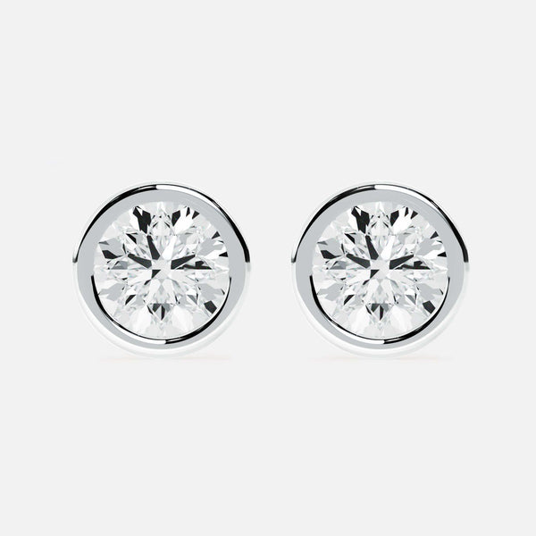 Midi Round Diamond Stud