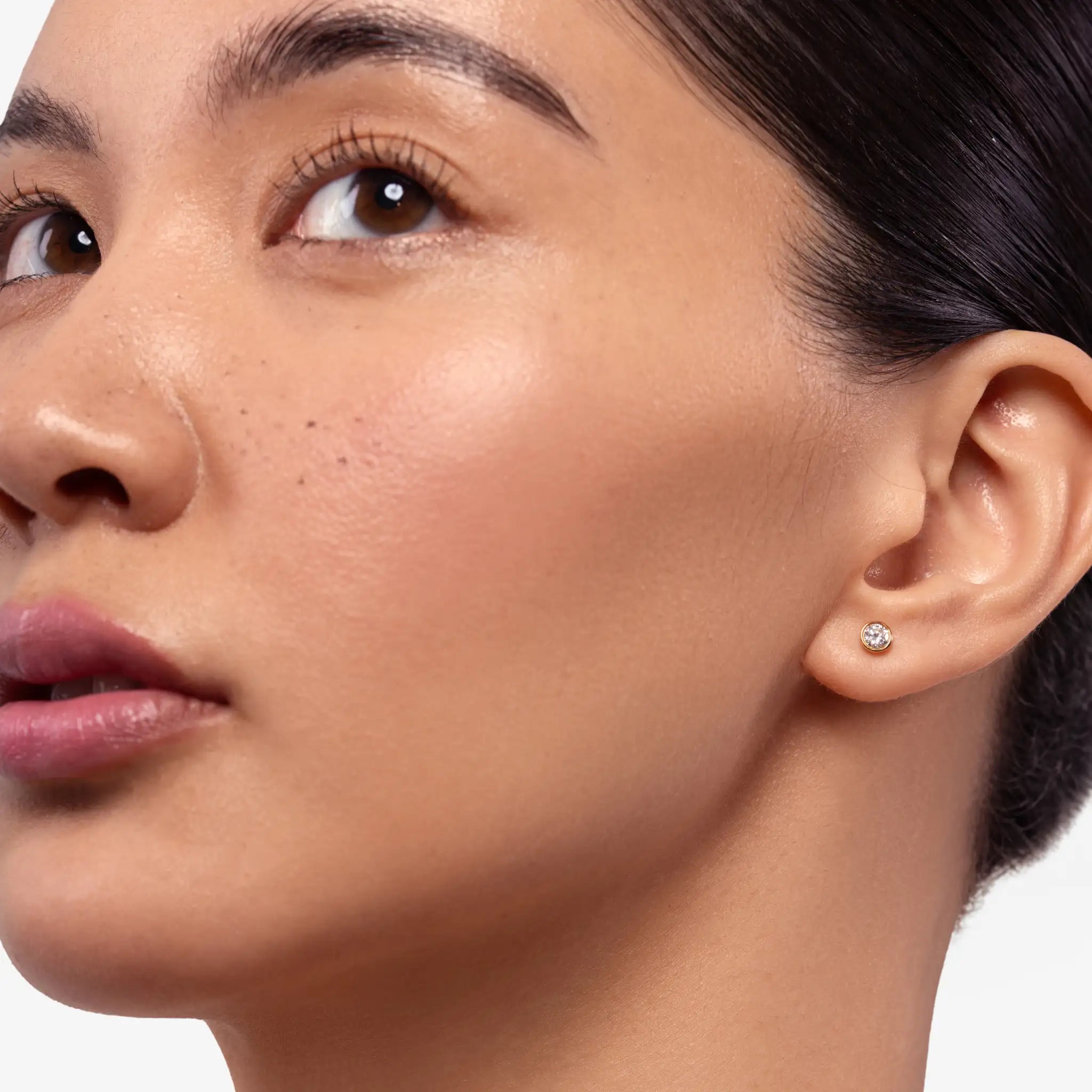Midi Round Diamond Stud