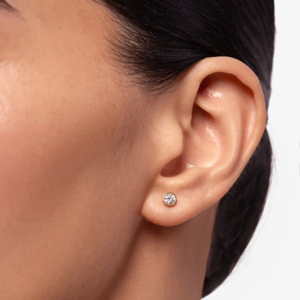 Mini Round Diamond Stud