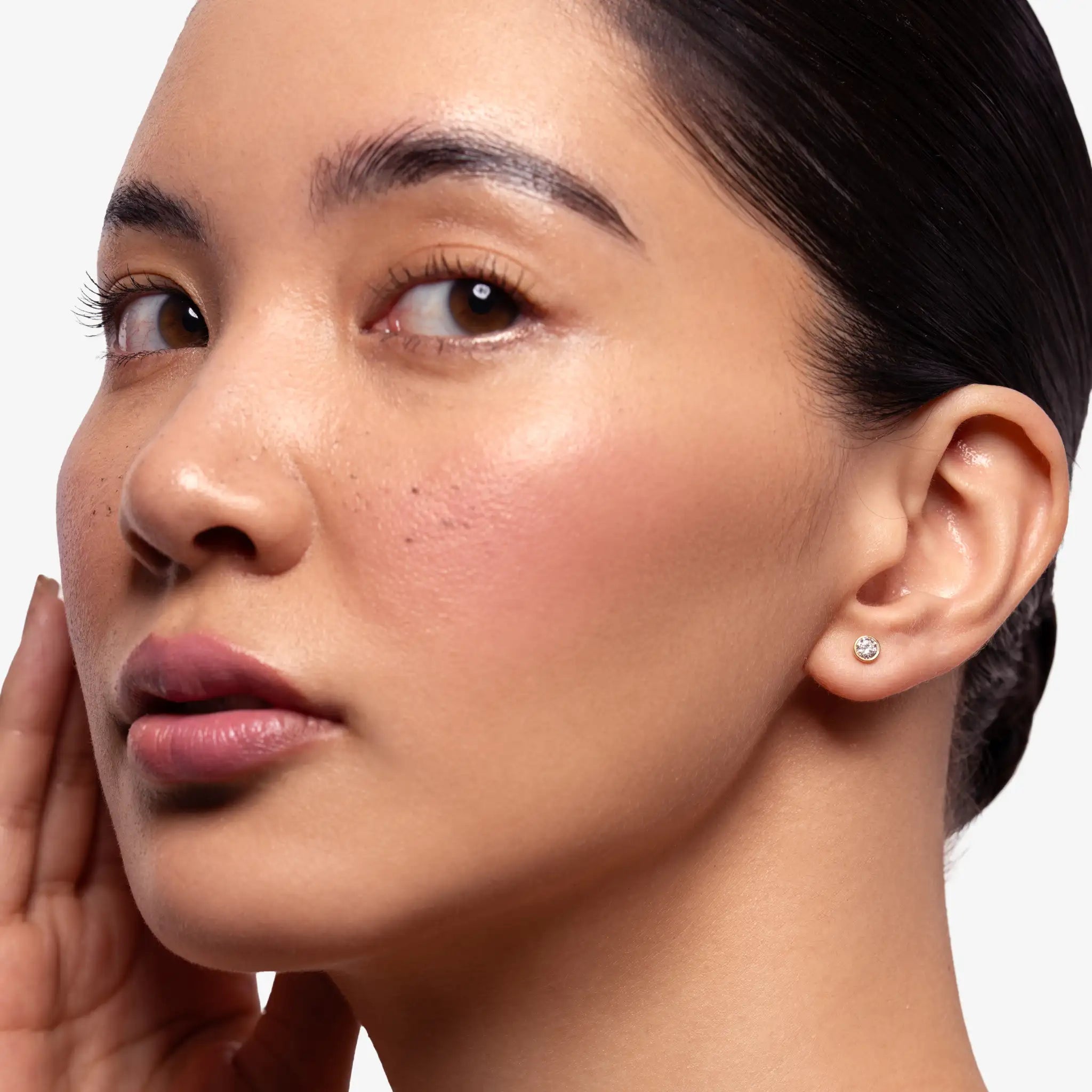 Mini Round Diamond Stud