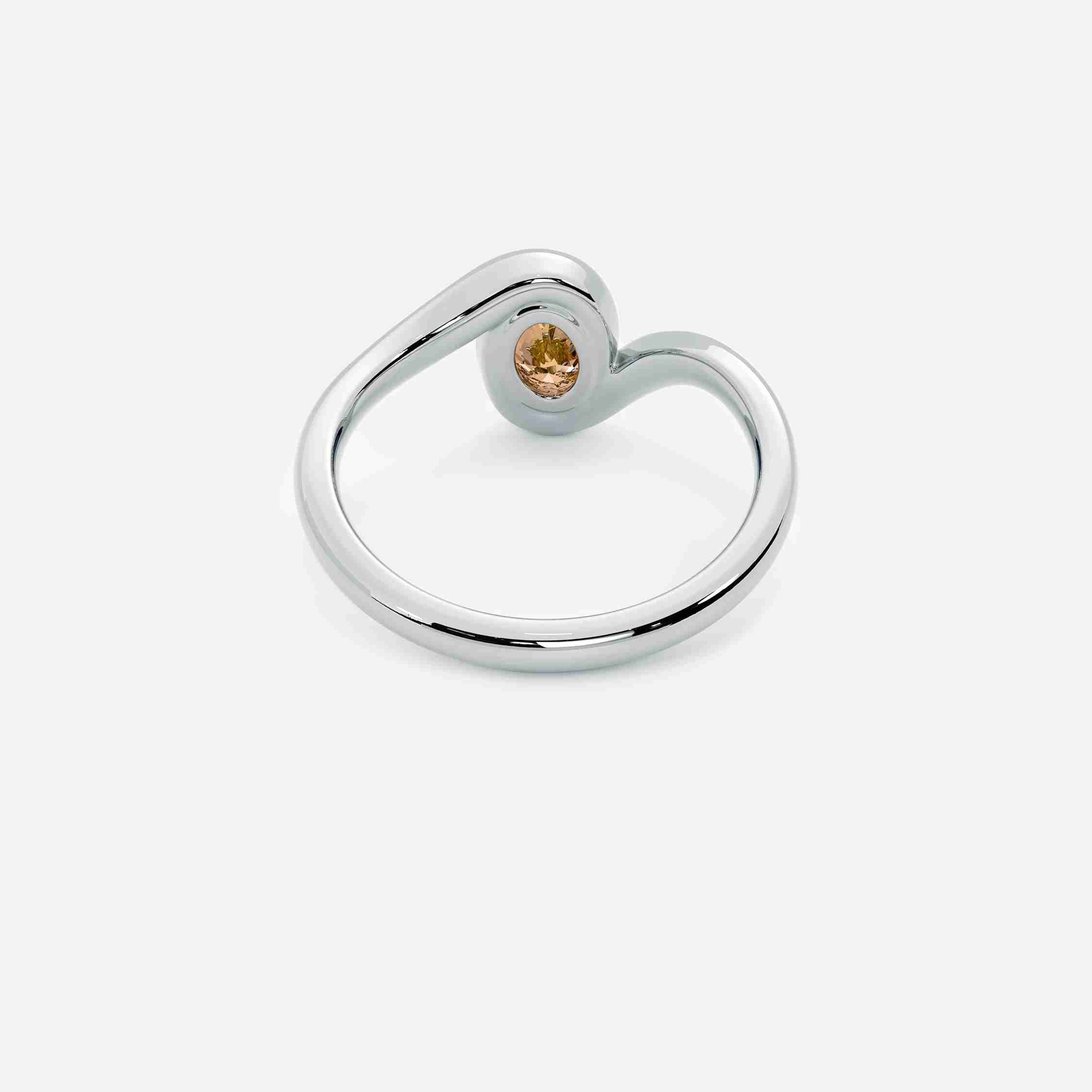 NYRA Brown Lab Diamond Pinky Ring