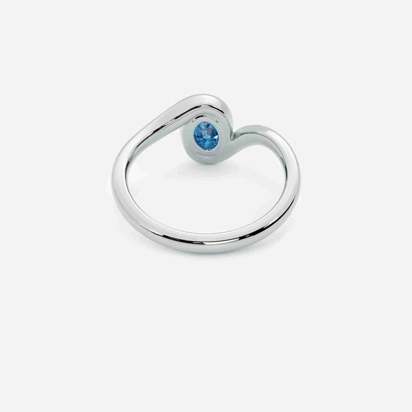 NYRA Light Blue Lab Diamond Pinky Ring JAUR