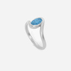 NYRA Light Blue Lab Diamond Pinky Ring