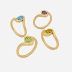 NYRA Light Green Lab Diamond Pinky Ring