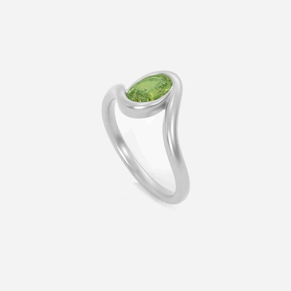 NYRA Light Green Lab Diamond Pinky Ring JAUR