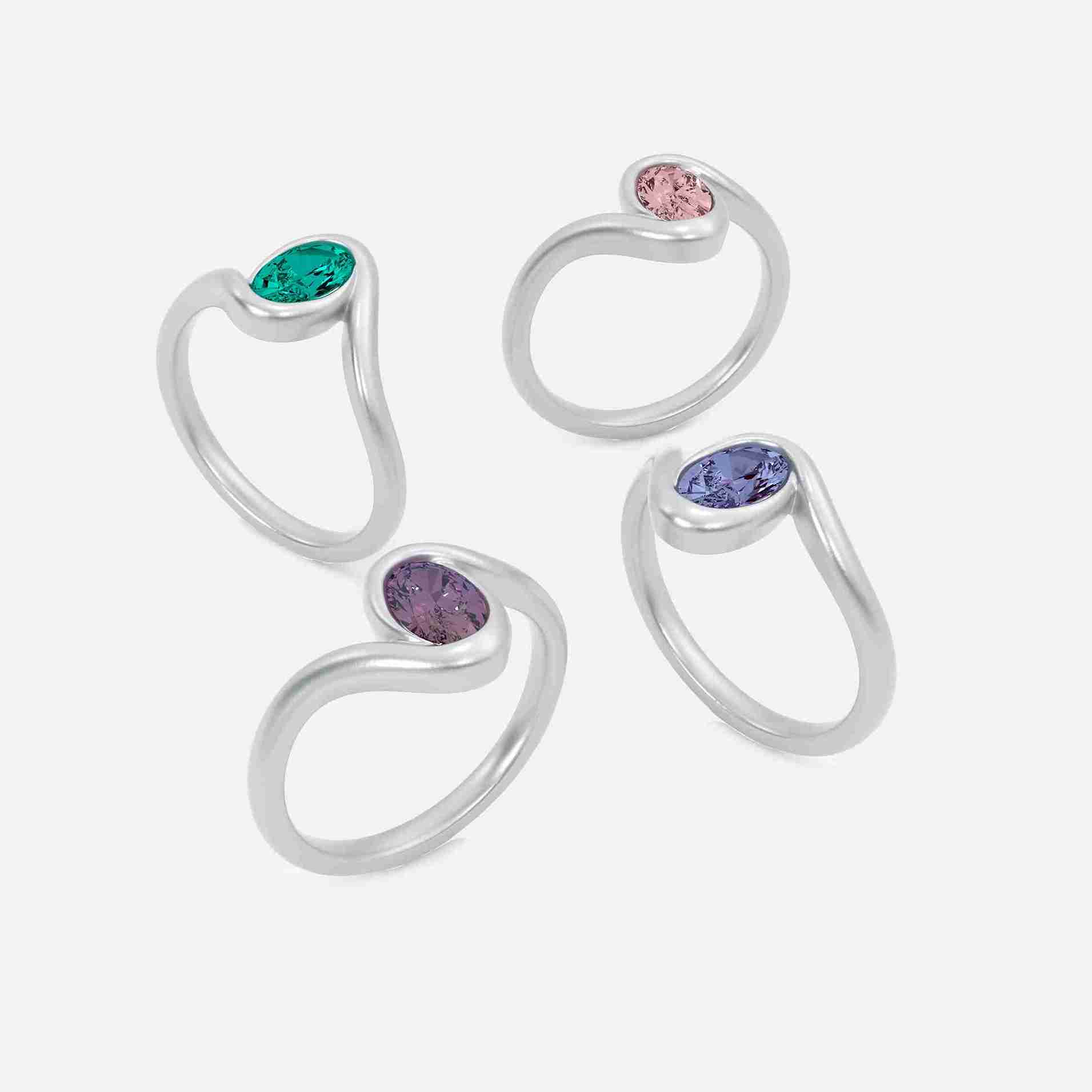 NYRA Pink Lab Diamond Pinky Ring