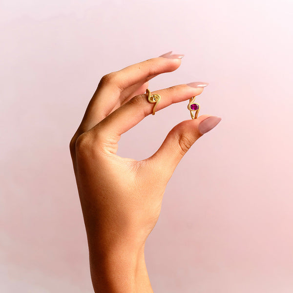 NYRA Pink Sapphire Pinky Ring