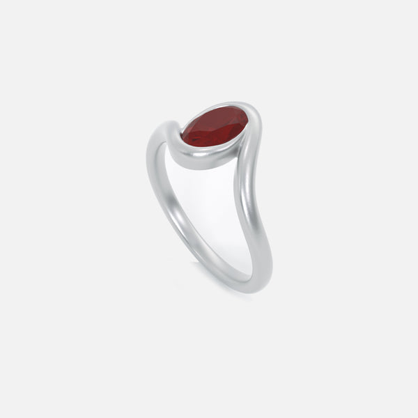 NYRA Red Garnet Pinky Ring JAUR