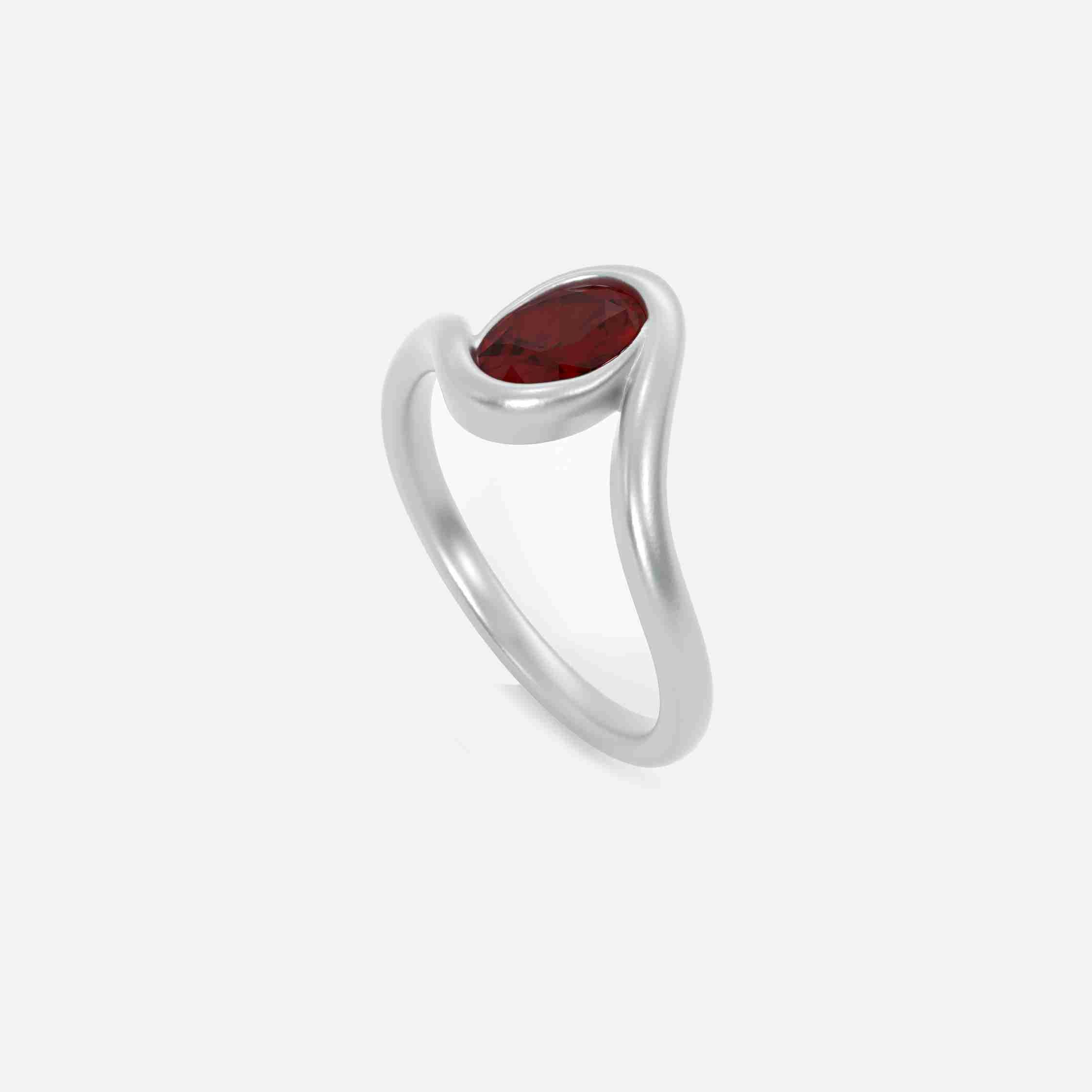 NYRA Red Garnet Pinky Ring