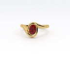 NYRA Red Garnet Pinky Ring JAUR