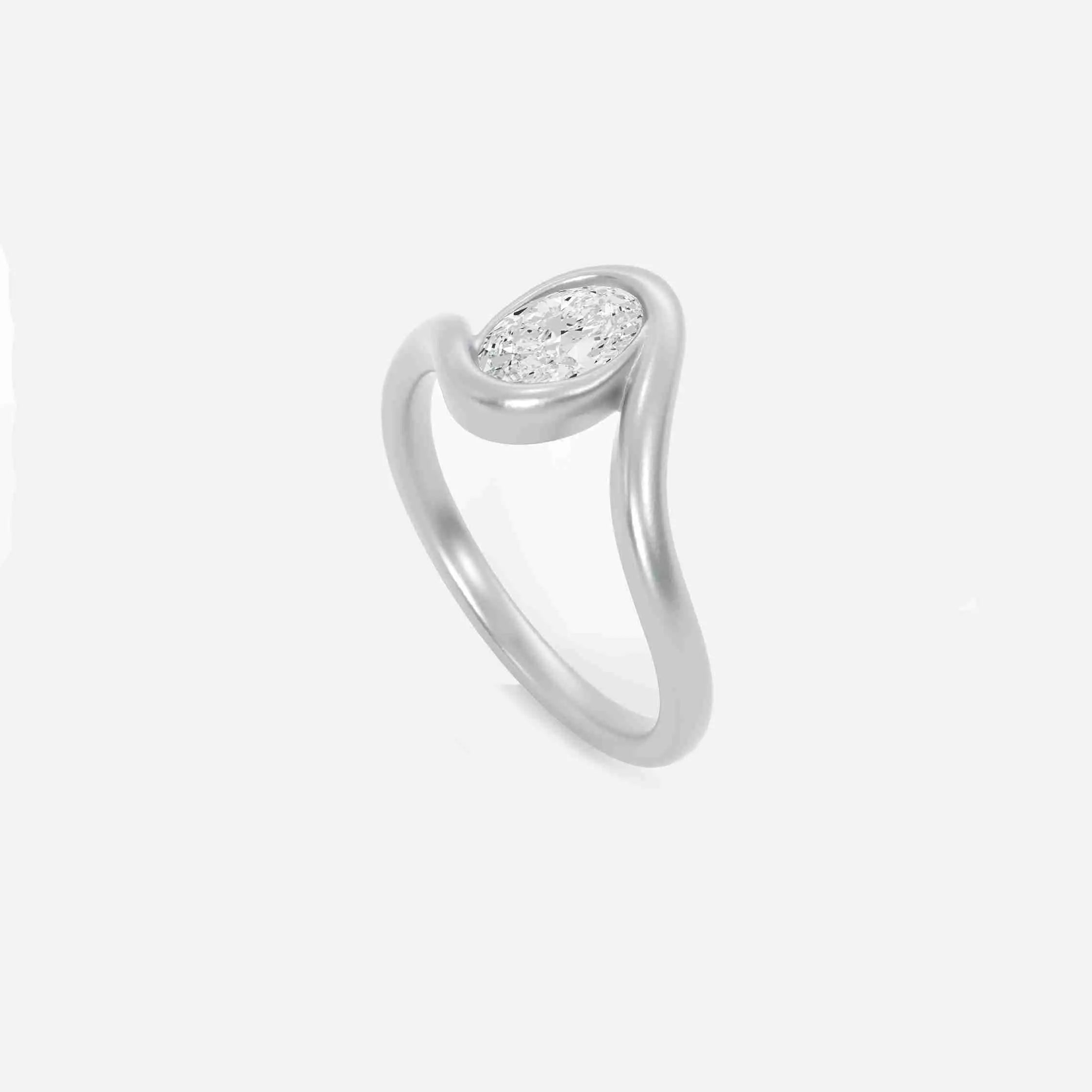 NYRA White Lab Diamond Pinky Ring JAUR