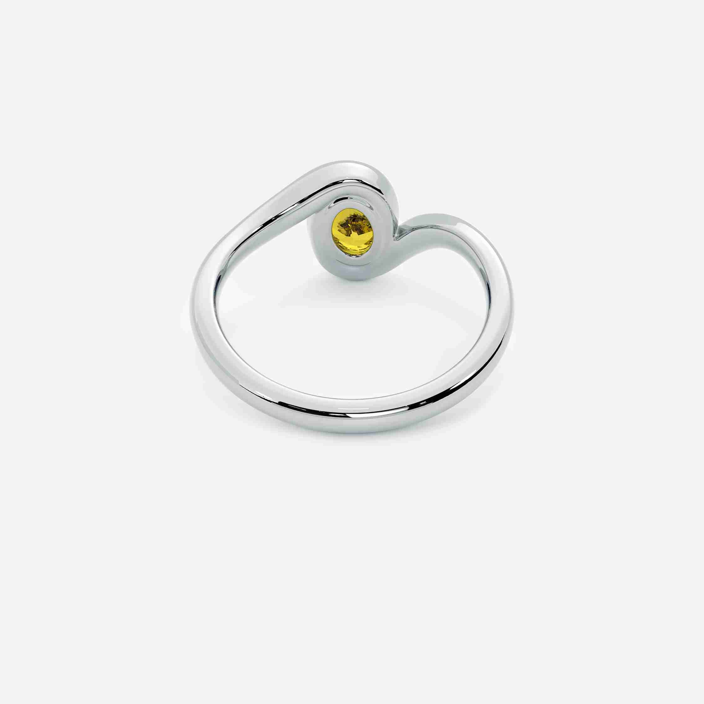 NYRA Yellow Lab Diamond Pinky Ring