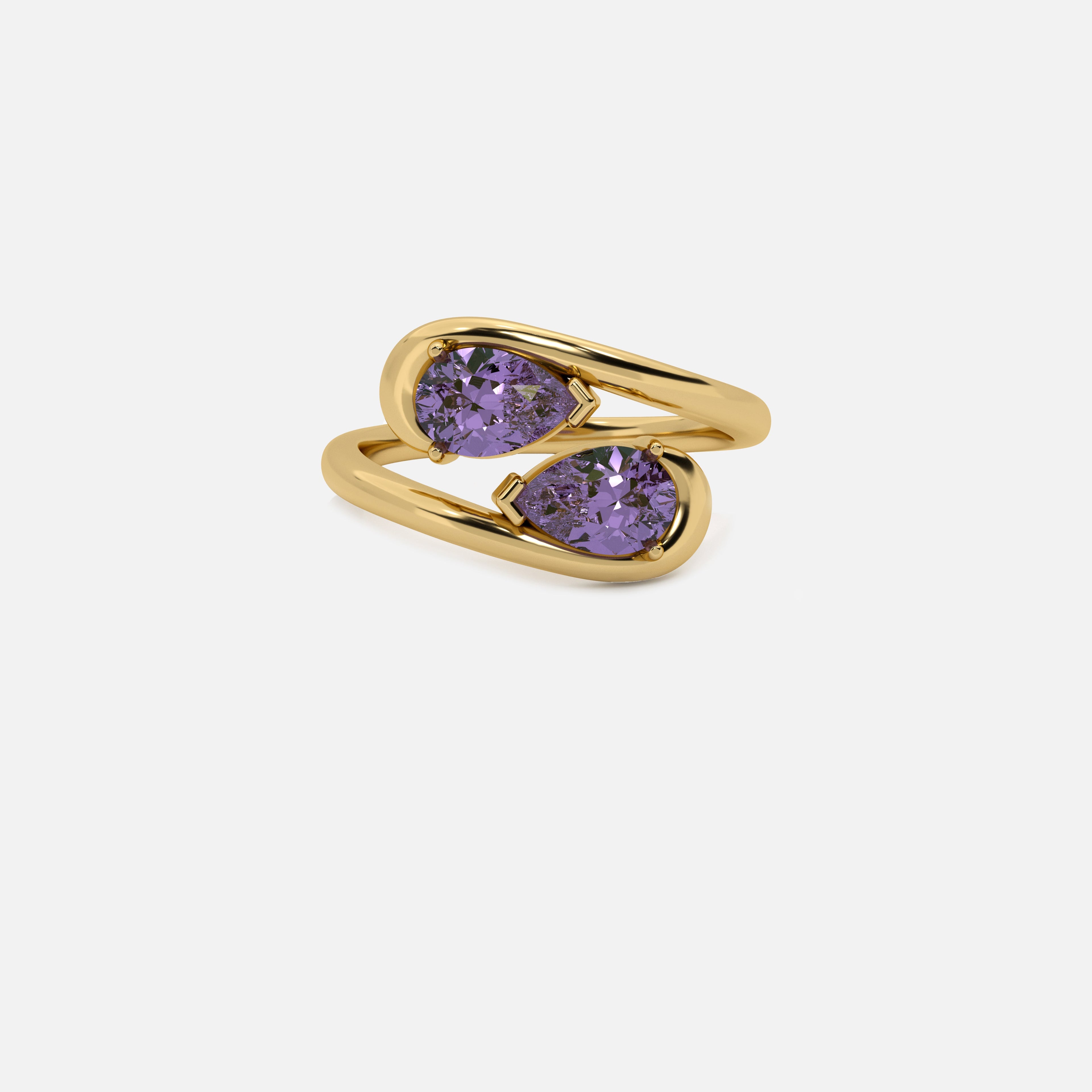 NOOR Amethyst and Amethyst Pinky Ring JAUR