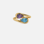NOOR Amethyst and Blue Diamond Pinky Ring JAUR