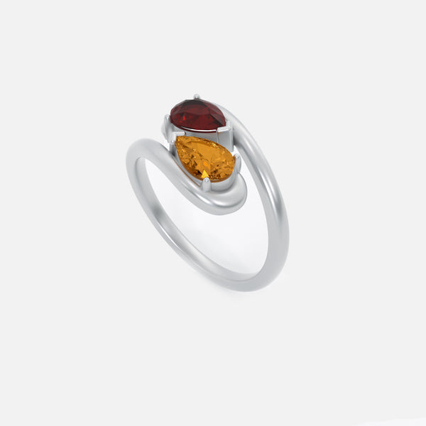 NOOR Amethyst and Citrine Pinky Ring JAUR