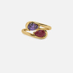 NOOR Amethyst and Ruby Pinky Ring JAUR