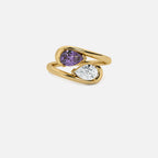 NOOR Amethyst and White Diamond Pinky Ring JAUR