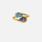 NOOR Blue Diamond and Alexandrite Ring