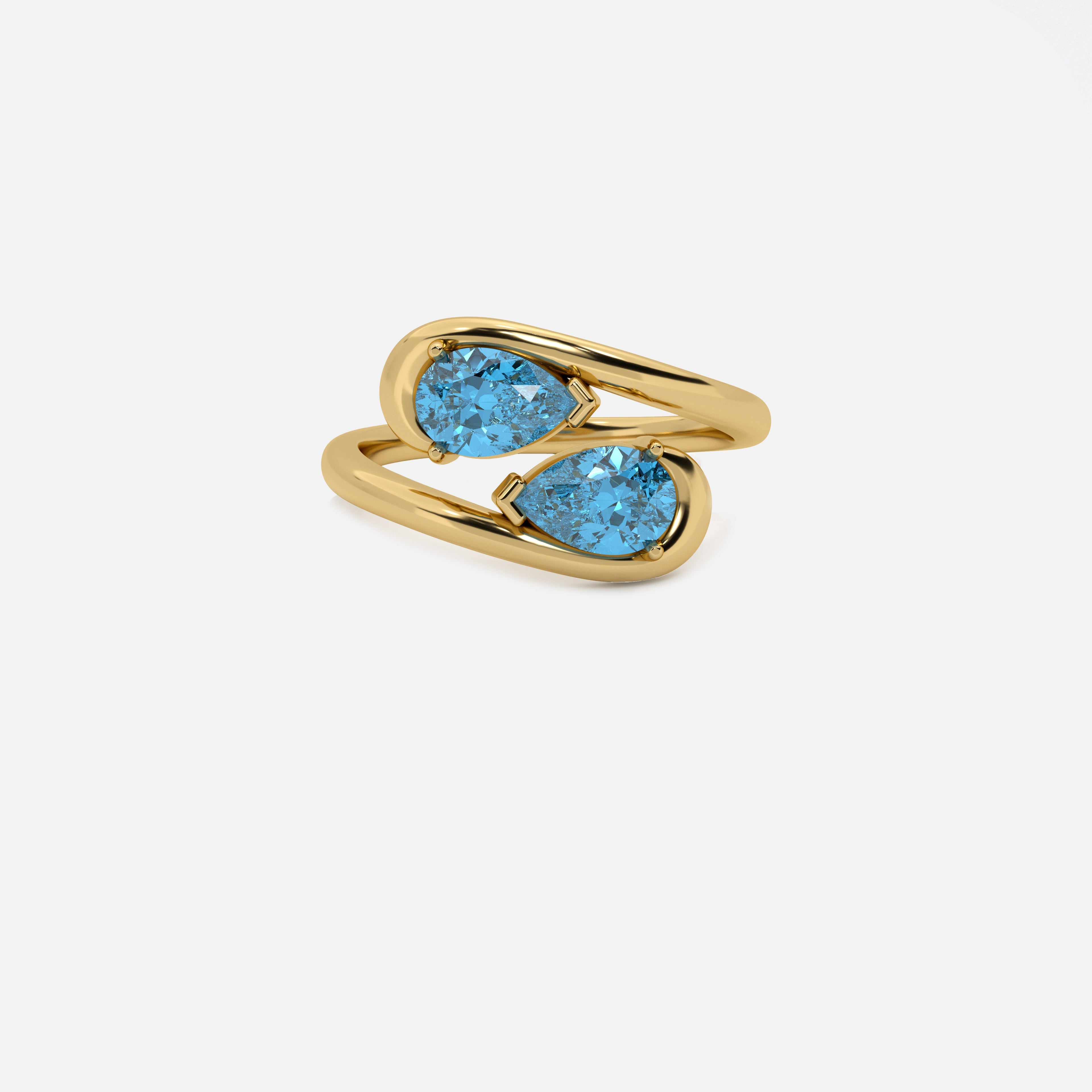 NOOR Blue Diamond and Blue Diamond Ring