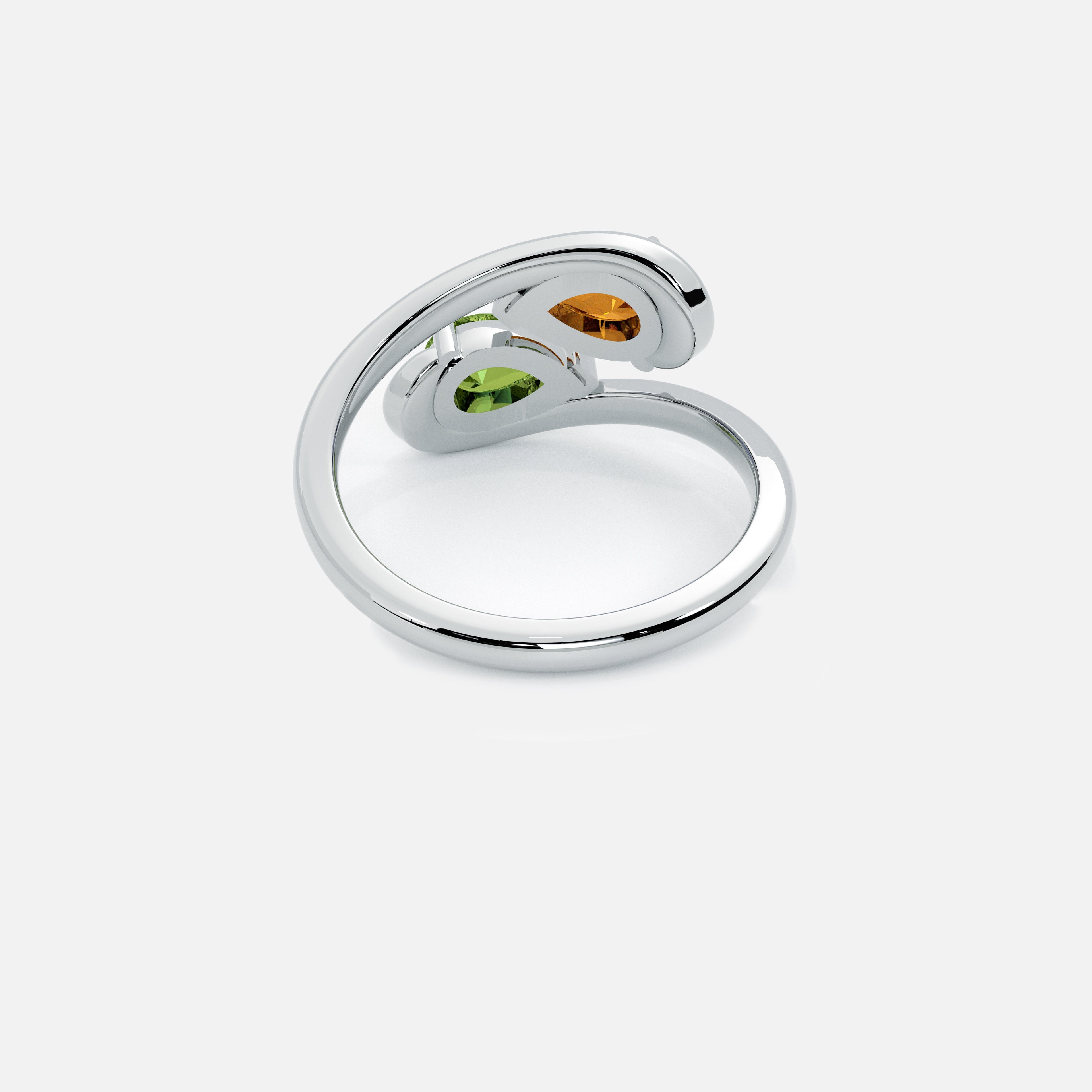 NOOR Blue Diamond and Citrine Pinky Ring JAUR