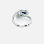 NOOR Brown Diamond and Blue Sapphire Ring