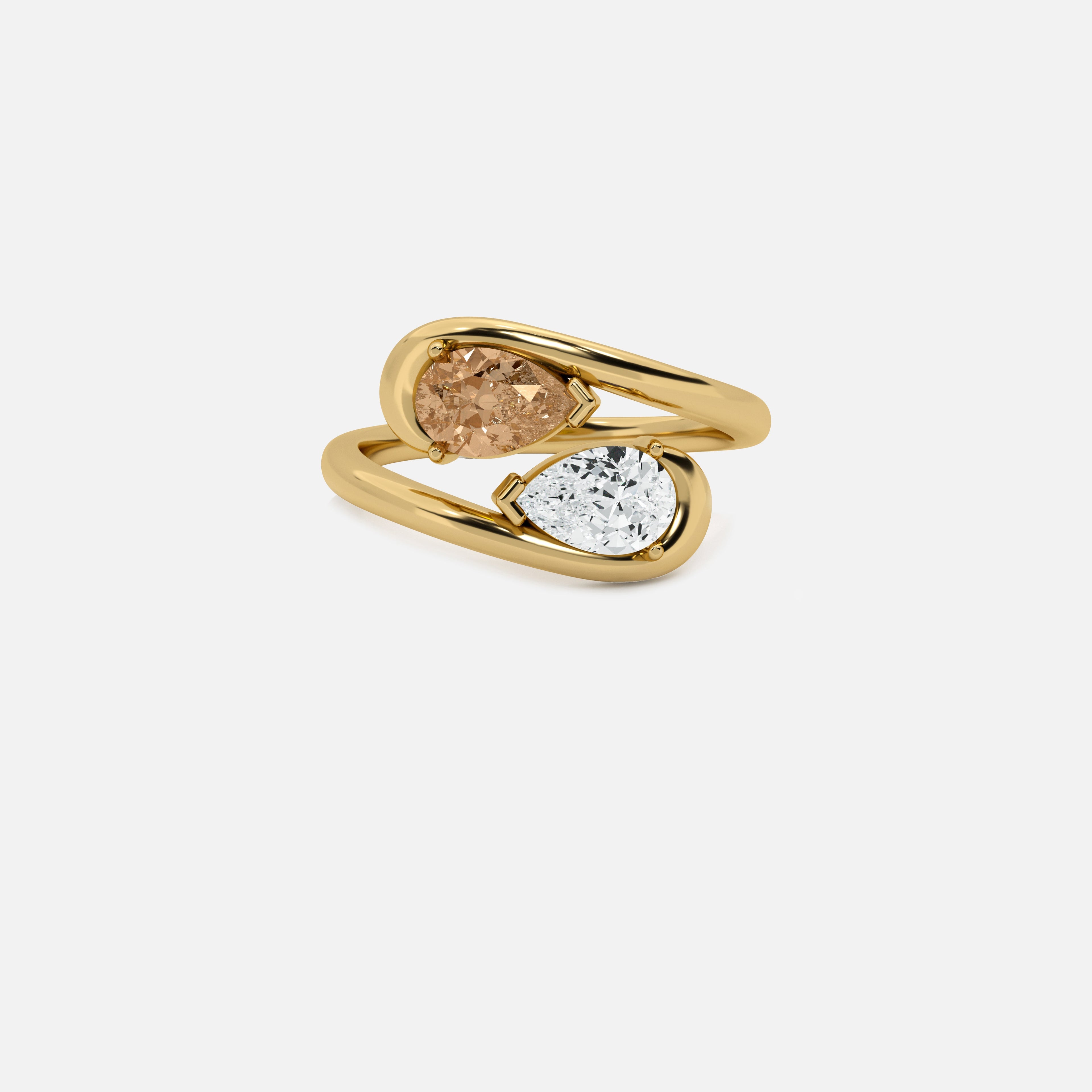 NOOR Brown Diamond and White Diamond Ring