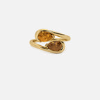 NOOR Citrine and Brown Diamond Pinky Ring JAUR