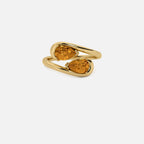 NOOR Citrine and Citrine Pinky Ring JAUR
