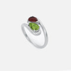 NOOR Citrine and Green Diamond Pinky Ring JAUR