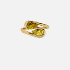 NOOR Citrine and Yellow Diamond Pinky Ring