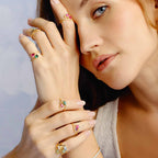 NOOR Emerald and Alexandrite Pinky Ring