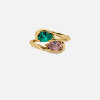NOOR Emerald and Pink Diamond Ring