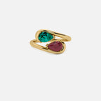 NOOR Emerald and Ruby Pinky Ring