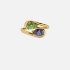 NOOR Green Diamond and Alexandrite Ring
