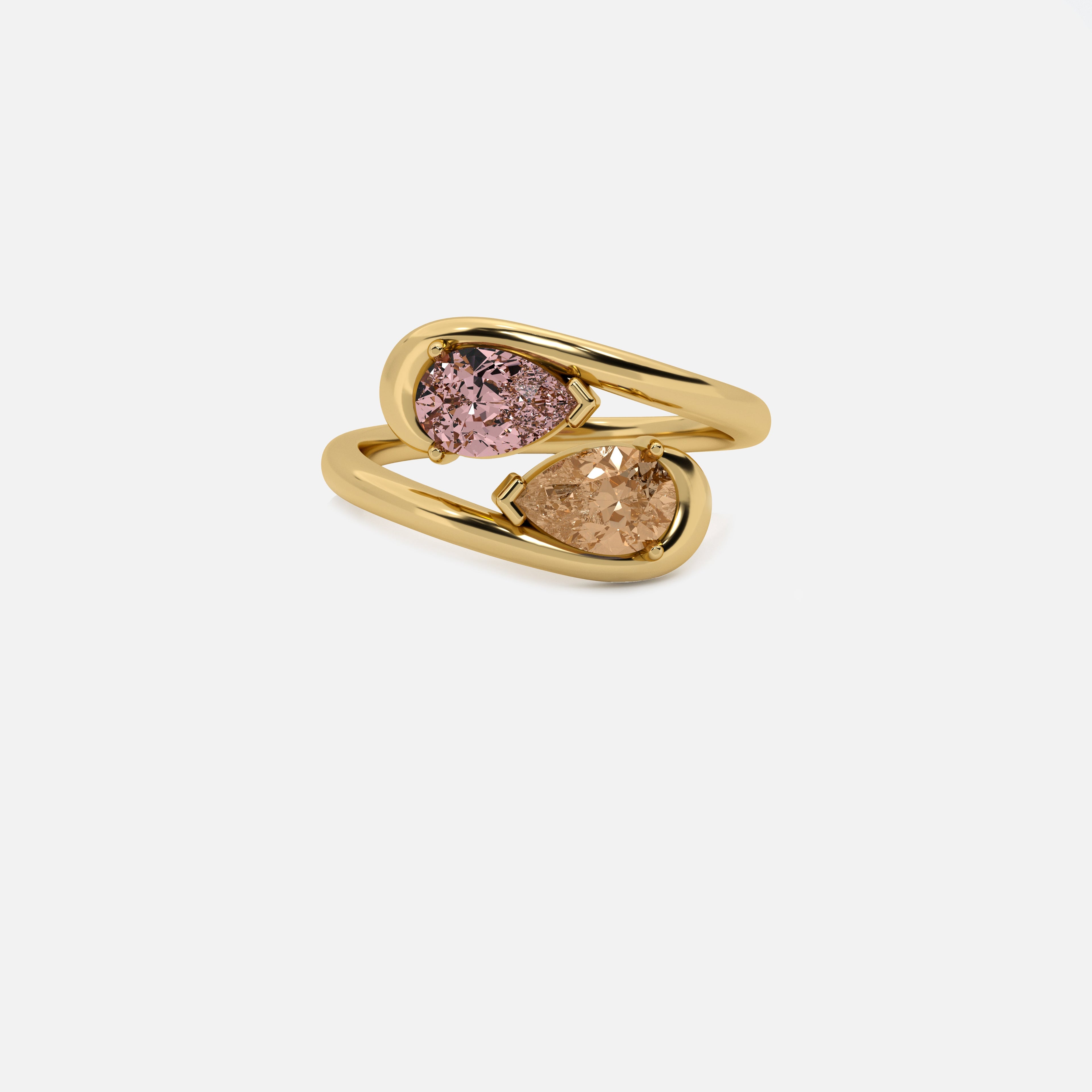 NOOR Pink Diamond and Brown Diamond Ring