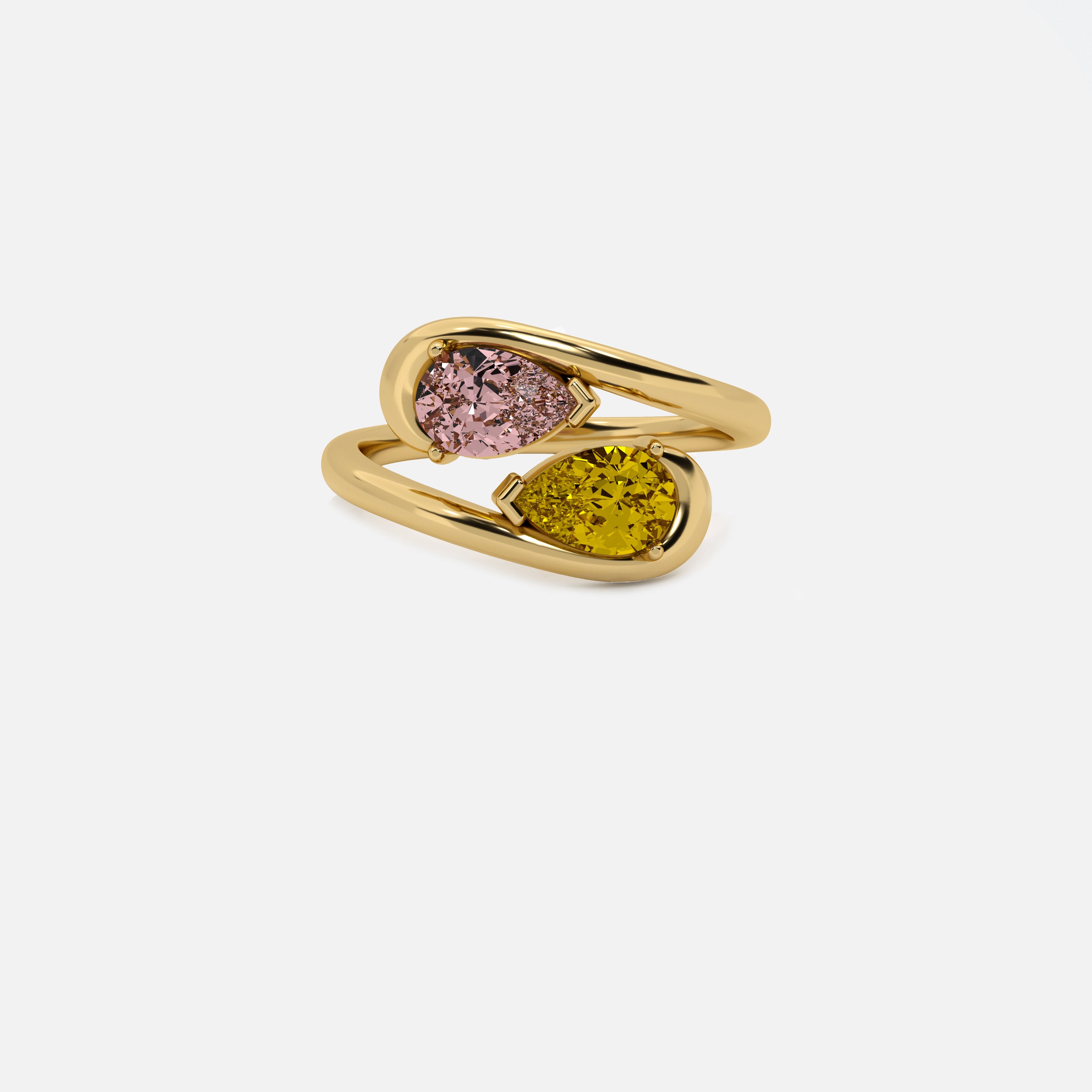 NOOR Pink Diamond and Citrine Ring