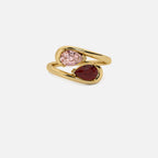 NOOR Pink Diamond and Red Garnet Pinky Ring JAUR